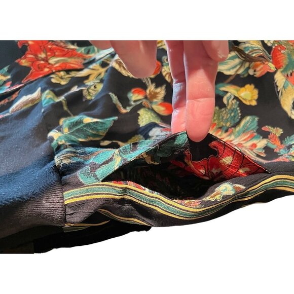 Vintage Carole Little Womens Floral & Striped Button-Up Jacket Bomber Style - Picture 9 of 12